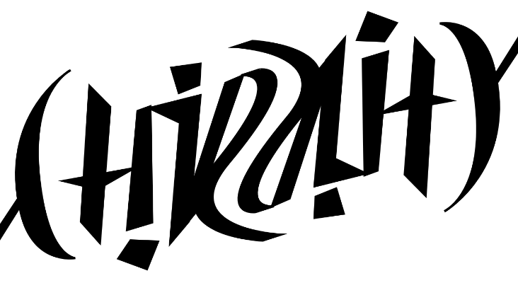 "Chirality" rotational ambigram