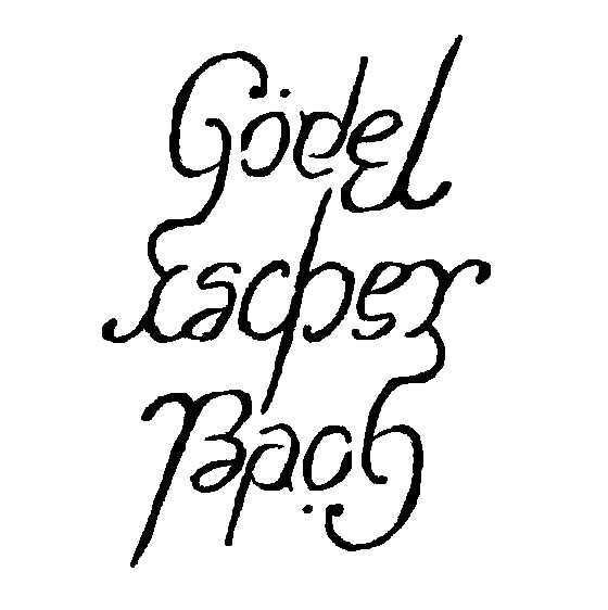 "Gödel Escher Bach" rotational ambigram