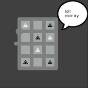 "lol! nice try" panel