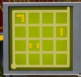 A panel showing the swampy boots panel unsolved.