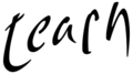 "Teach" / "Learn" oscillatory ambigram