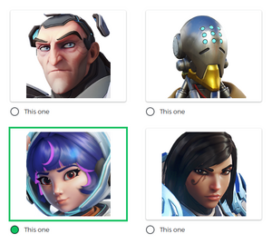 Heroes Sigma, Zenyatta, Juno, and Pharah. Juno is highlighted.